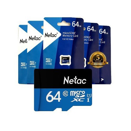 Thẻ nhớ Netac 64GB Class 10 Tốc độ 80MB/s- Hàng Chính Hãng BH 5 Năm