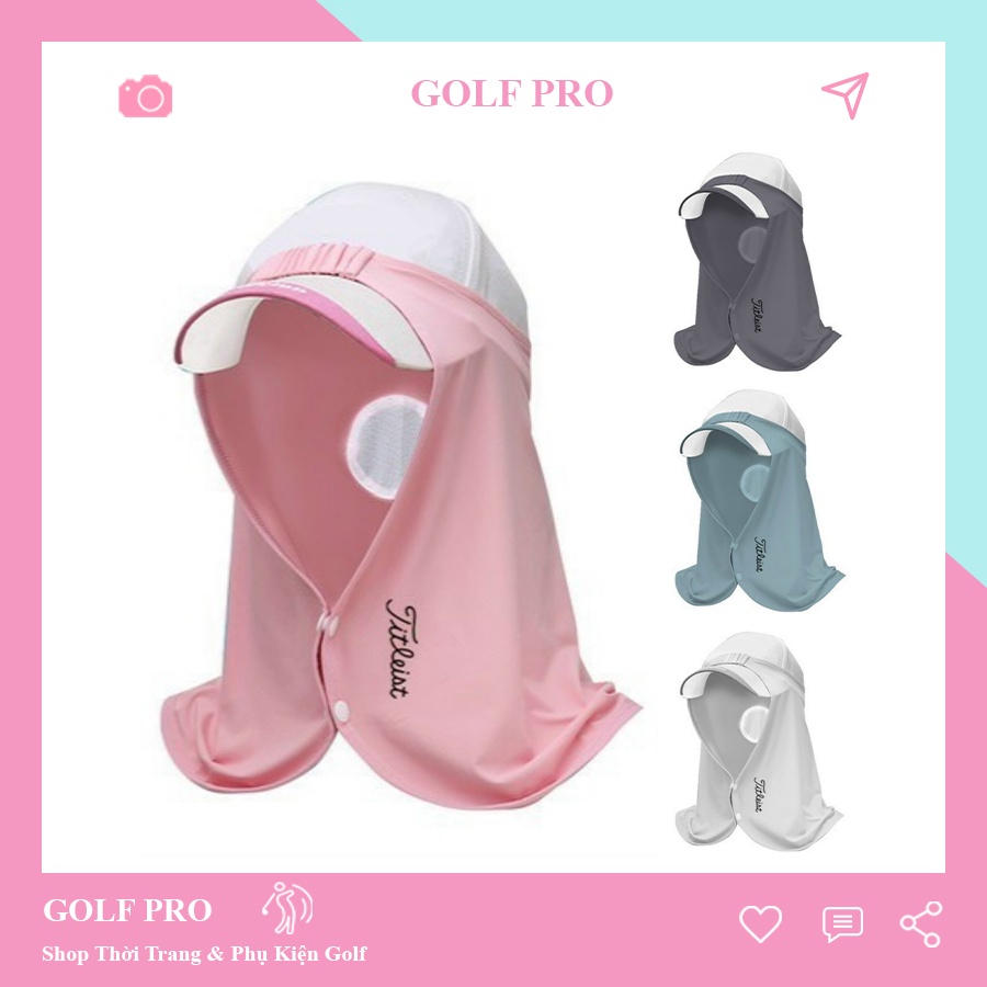Khăn trùm chống nắng golf nam nữ Titleist kết hợp mũ chặn tia UV cao cấp
