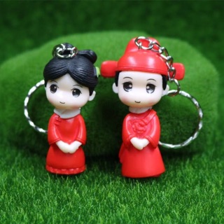 MÓC KHOÁ COUPLE CÔ DÂU CHÚ RỂ TRUNG HOA CỰC KUTE
