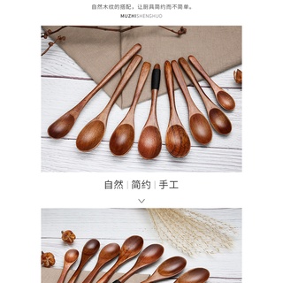 Muỗng gỗ cà phê cán dài kiểu Nhật
