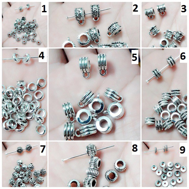 Sỉ 50g charm bạc cổ = 23k / 1gói [ chuyên sỉ charm ]