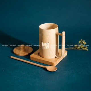 Bộ lót ly/nắp ly gỗ tre