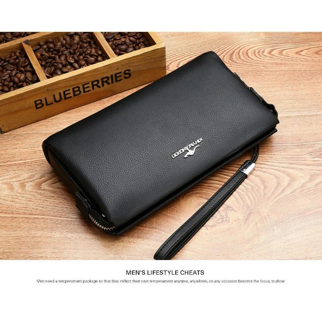 Ví cầm tay nam khoá số da pu cao cấp nhiều ngăn tiện dụng VN9984