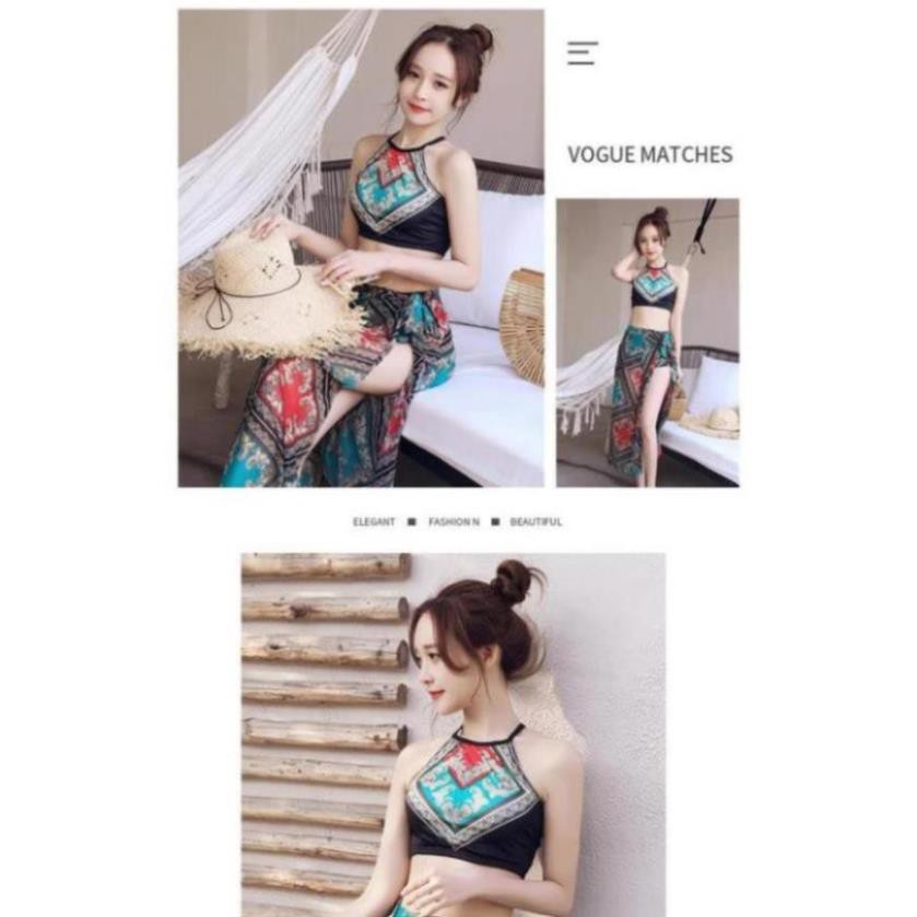 Bộ bikini nữ - Bộ đồ đi biển - Bộ đồ bơi nữ 3 chi tiết cực kì sang chảnh | BigBuy360 - bigbuy360.vn