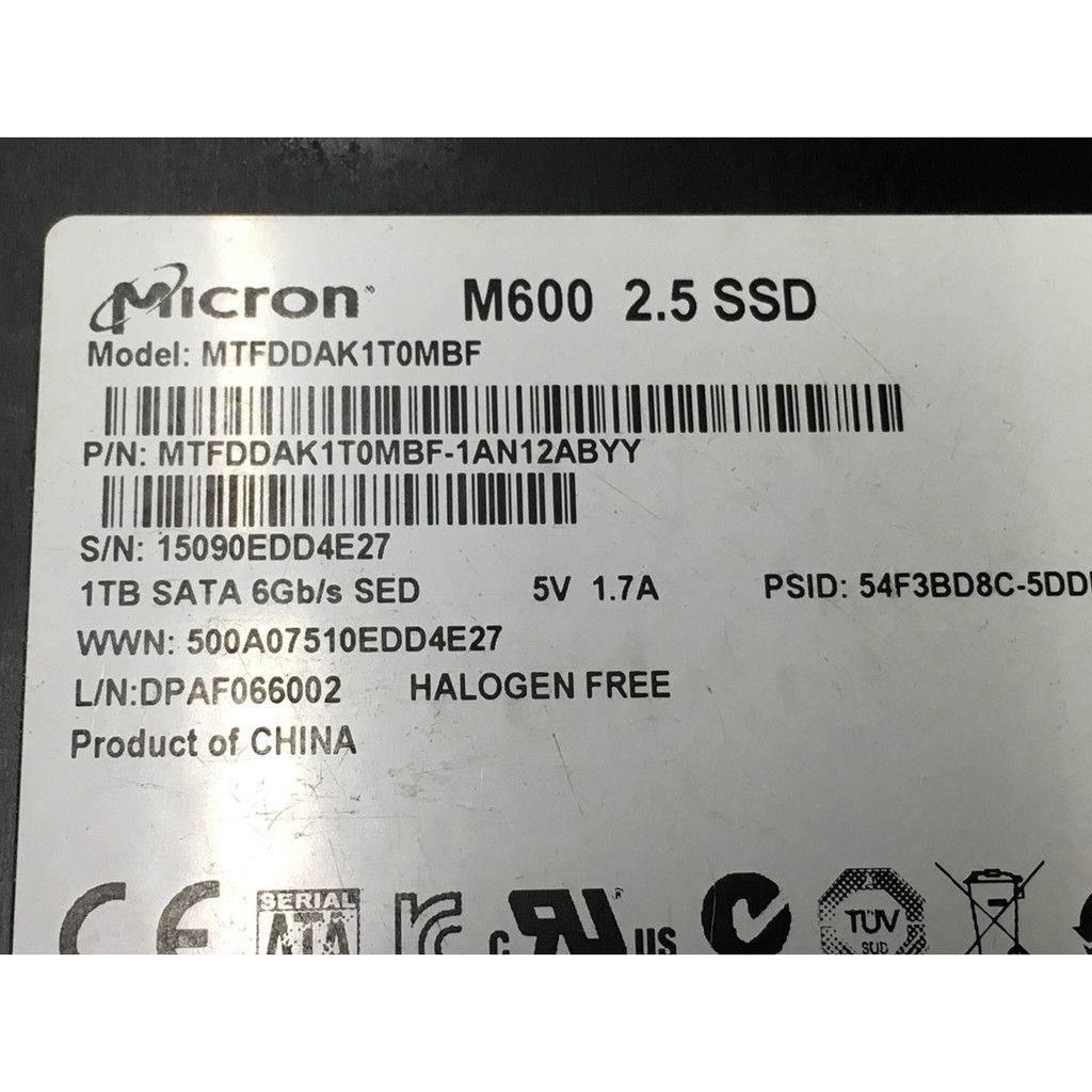 ổ đĩa cứng SSD hiệu Micron M600 1TB, 2.5" sata 3, zin tháo máy server