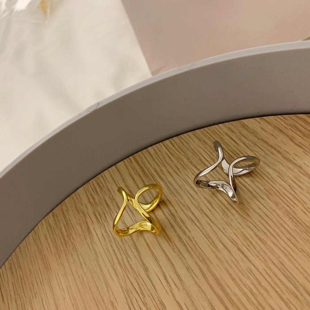 Nhẫn Mở Hai Vòng Kiểu Cách Cá Tính Có Thể Điều Chỉnh Cho Nữ