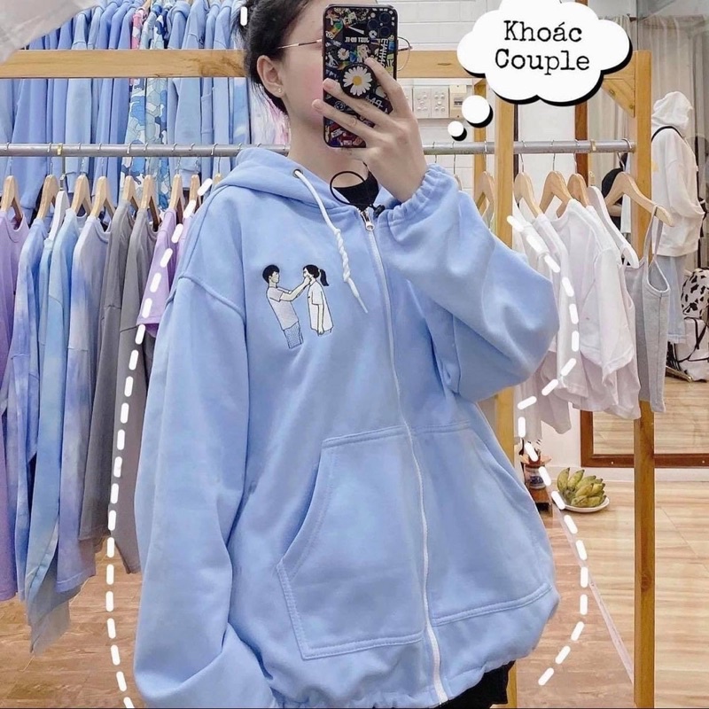 Áo khoác Hoodie Zip LoveMint/ Blue Nam nữ Unisex  Jaystoree