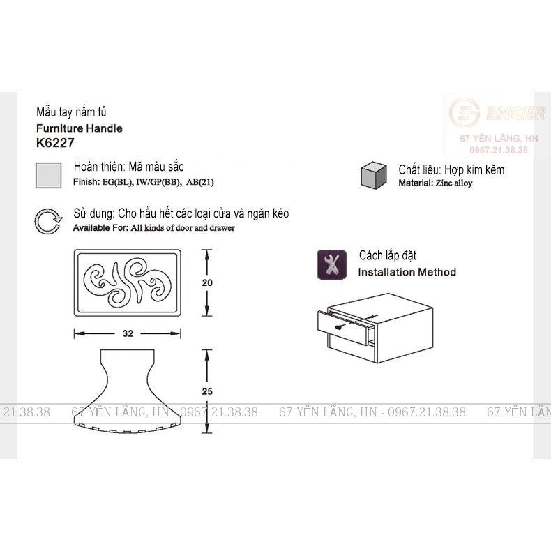 Tay nắm tủ, Tay co tủ nội thất tủ bếp, tủ áo, ngăn kéo phong cách hiện đại, tân cổ điển AK6226 AK6227 AK6229