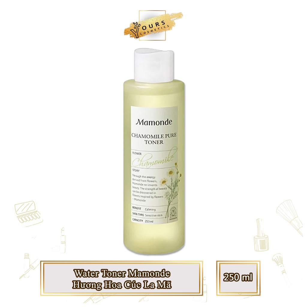 [Auth Hàn] Nước Hoa Hồng Mamonde Chamomile Pure Water Toner Hoa Cúc La Mã Dành Cho Da Nhạy Cảm 250ml