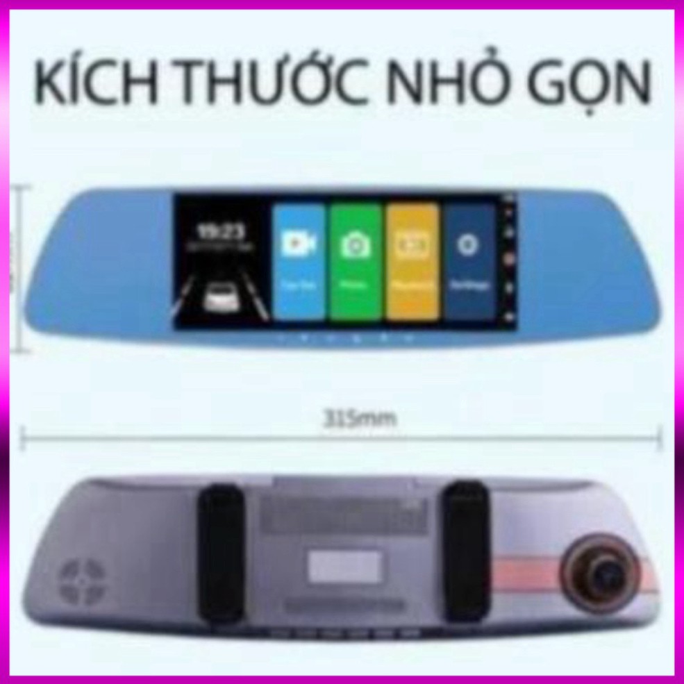 ƯU ĐÃI LỚN Camera hành trình xe ô tô Gương Chiếu Hậu ô tô Ekleva 🔥Giá tốt🔥 7 Inch Màn Hình Cảm Ứng,Cảm Biến Chuyển Độn