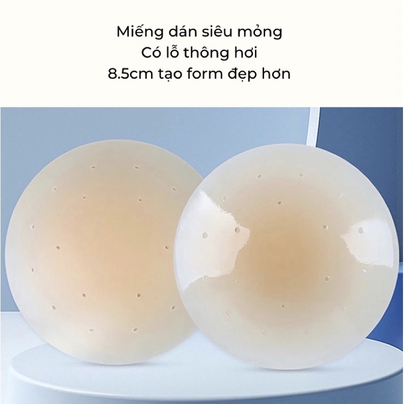 Miếng Dán Ngực Silicone Bản To 8.5cm Siêu Mỏng Veiled Simple
