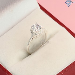 Nhẫn nữ bạc 925 đính đá cao cấp, nhẫn cầu hôn NN0259 - Trang Sức Bạc