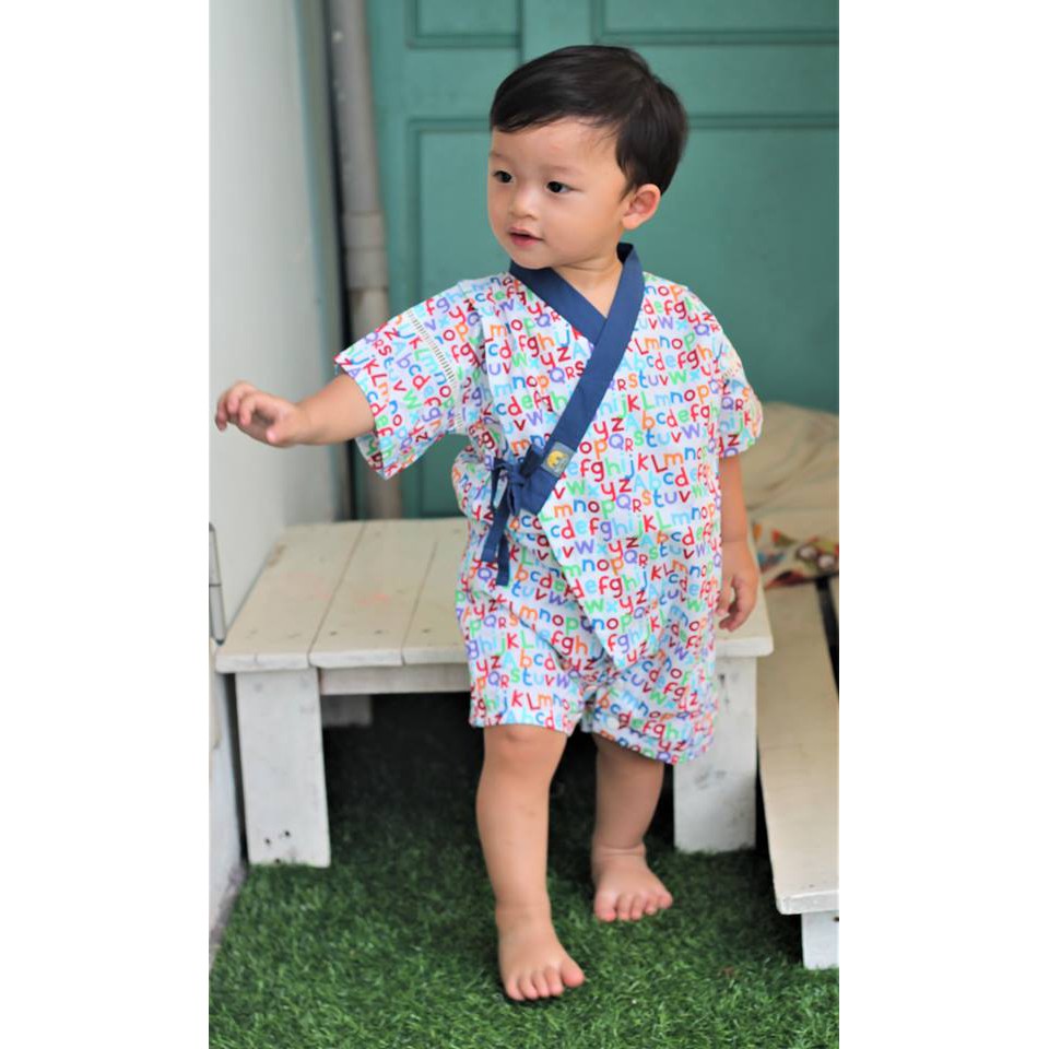 Body yukata cotton ngắn tay cho bé