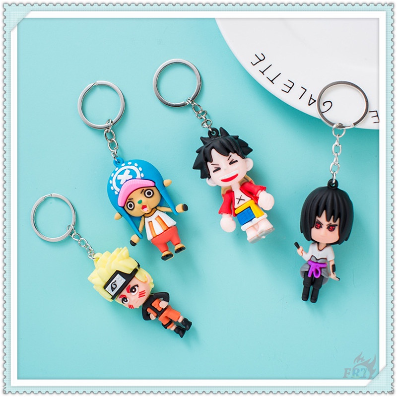 ✪ Naruto VS. Móc Khóa Hình Nhân Vật Hoạt Hình One Piece ✪ 1 Móc Khóa Hình Nhân Vật Sasuke Kakashi Luffy Zoro Chopper