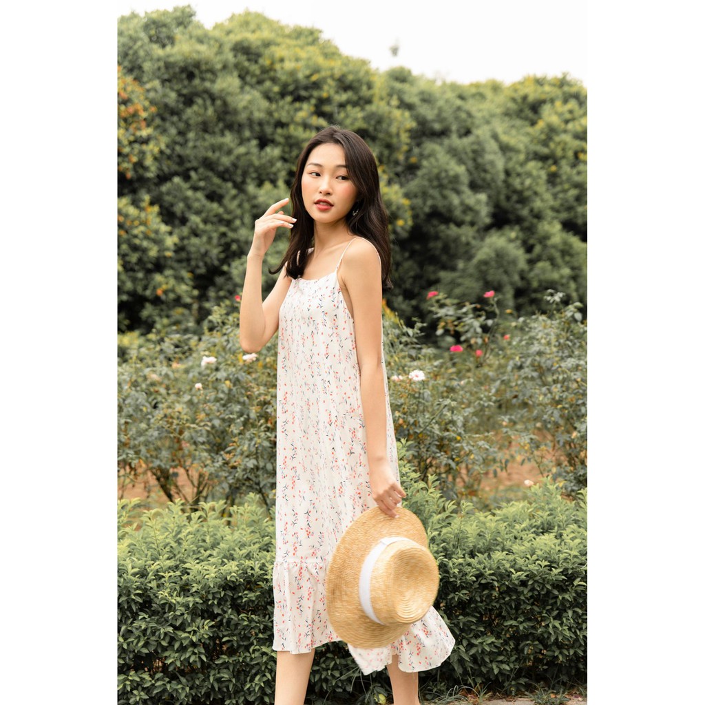 [Mã FAMALLT5 giảm 15% đơn 150k] Ceci Cela - Đầm Flower Dây Họa Tiết Hoa | BigBuy360 - bigbuy360.vn