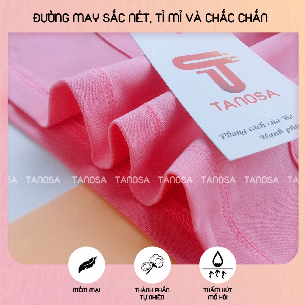 Váy cotton sát nách màu trơn TANOSA đầm mùa hè cho bé gái 1-5 tuổi