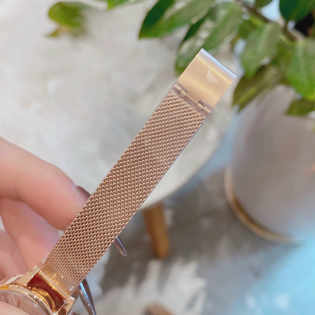 Đồng hồ nữ_đồng hồ Olivia Burton Flower Show 3D Daisy Gold Mesh case 30mm, 3atm