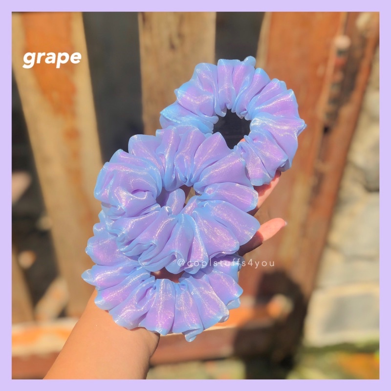 Đồ buộc tóc voan phồng 2 lớp thiết kế Grape  size thường