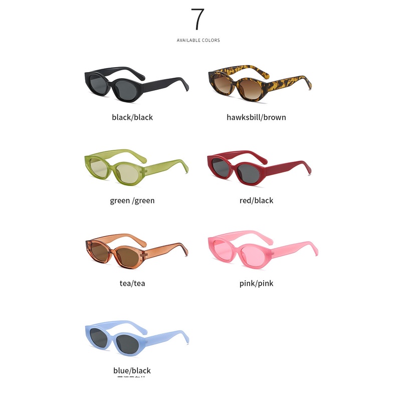 Kính Mát Hình Oval Nhiều Màu Chống Tia UV400 Thời Trang Mới Cho Nữ