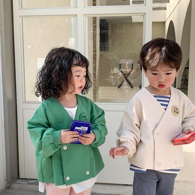 Áo Khoác cardigan Dệt Kim Phong Cách Hàn Quốc Thời Trang Xuân Thu Cho Bé Trai + Gái