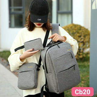 COMBO 3 MÓN- BALO NAM NỮ BACKPACKMÃ CB20