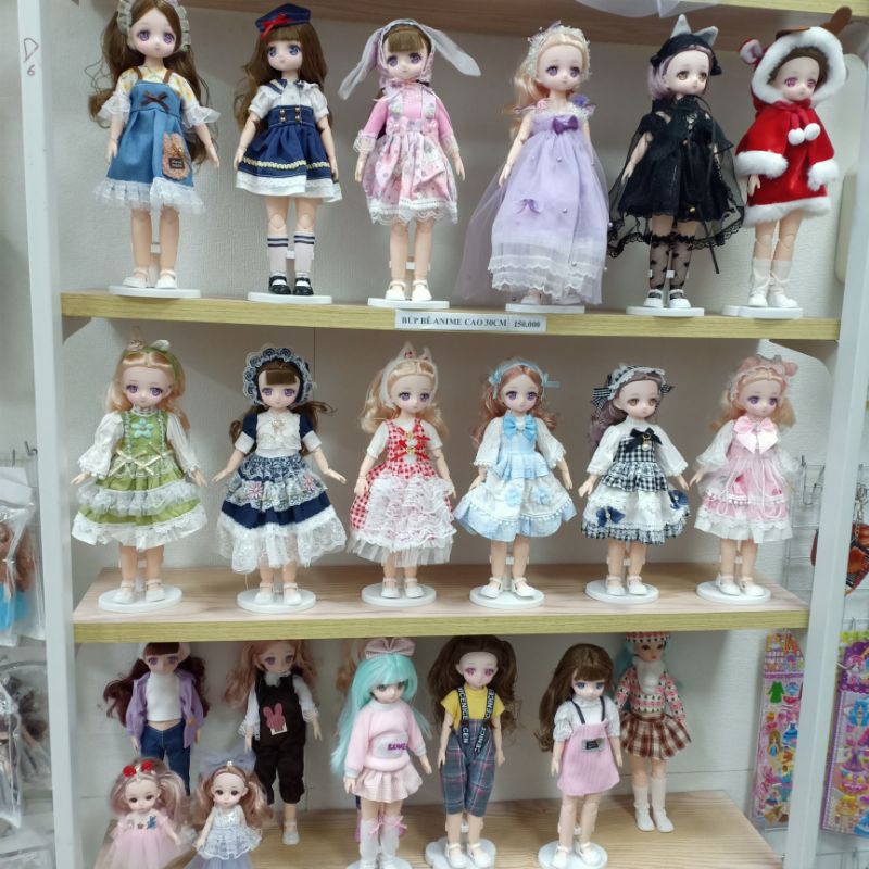 Búp Bê Truyện Tranh Anime Cao 30cm 22 Khớp Kèm Váy, Giày, Giá đỡ