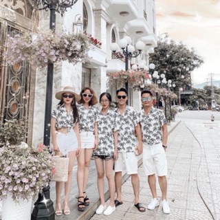 Áo Sơ Mi Hoa quả Áo Hawaii Đi Biển Áo Nhóm Áo Gia Đình