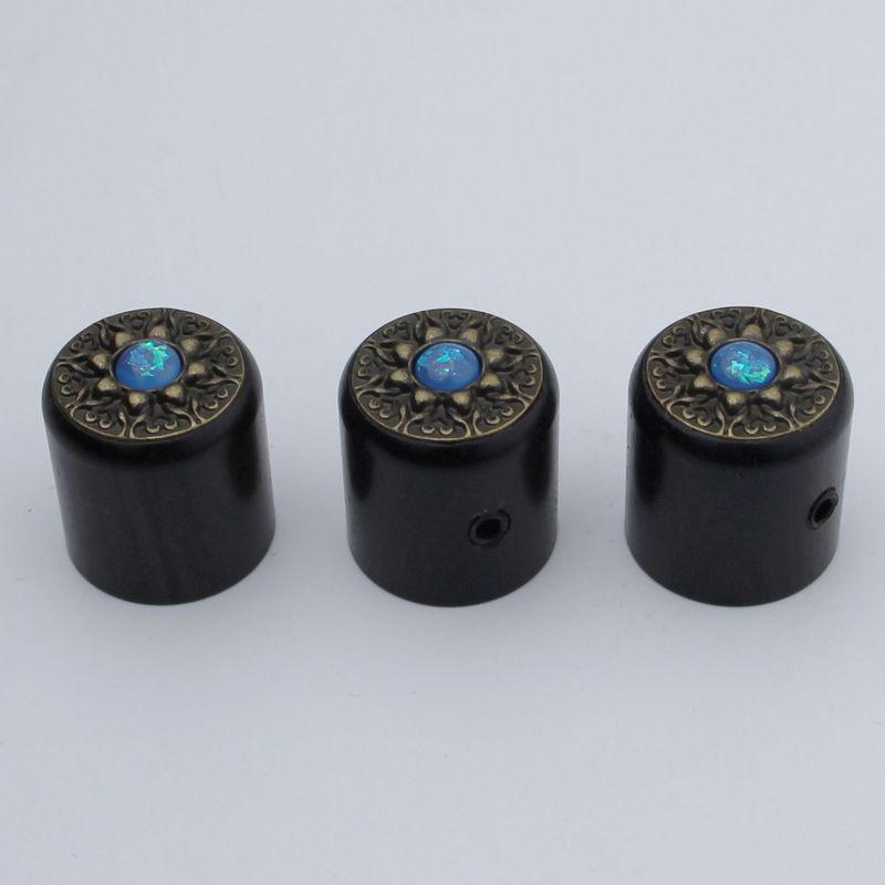 1 Nút Vặn Chiết Áp Cho Đàn Guitar Bass WK002 Đường Kính Trong 6MM Bằng Gỗ Đàn Hương Màu Đỏ Cổ Điển