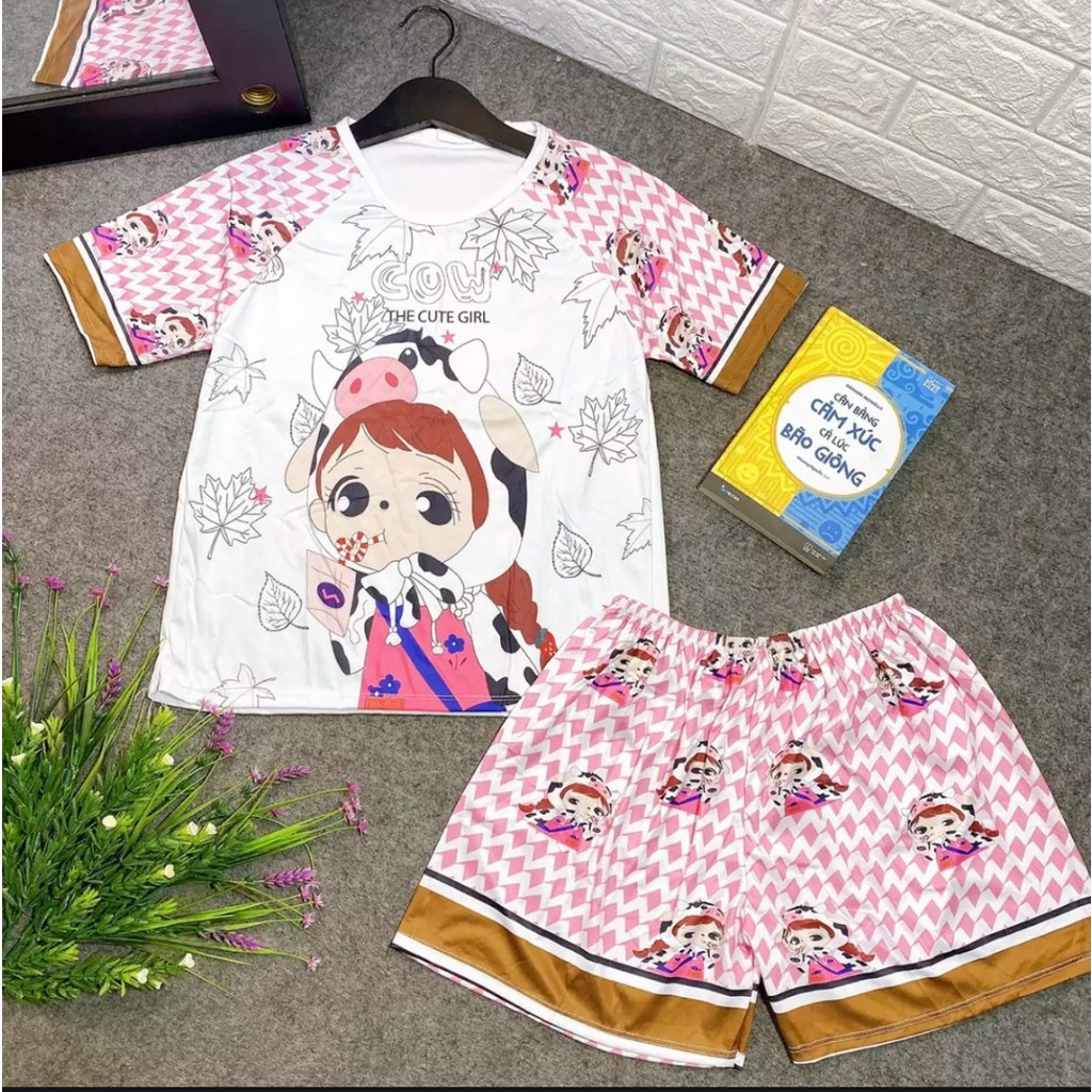 Đồ Bộ Đùi Mặc Nhà Hình Gấu 3D Phối Loang Màu Xinh Xắn Đáng Yêu ,Vải Thun Mềm Mại Freesize Dưới 58kg | BigBuy360 - bigbuy360.vn