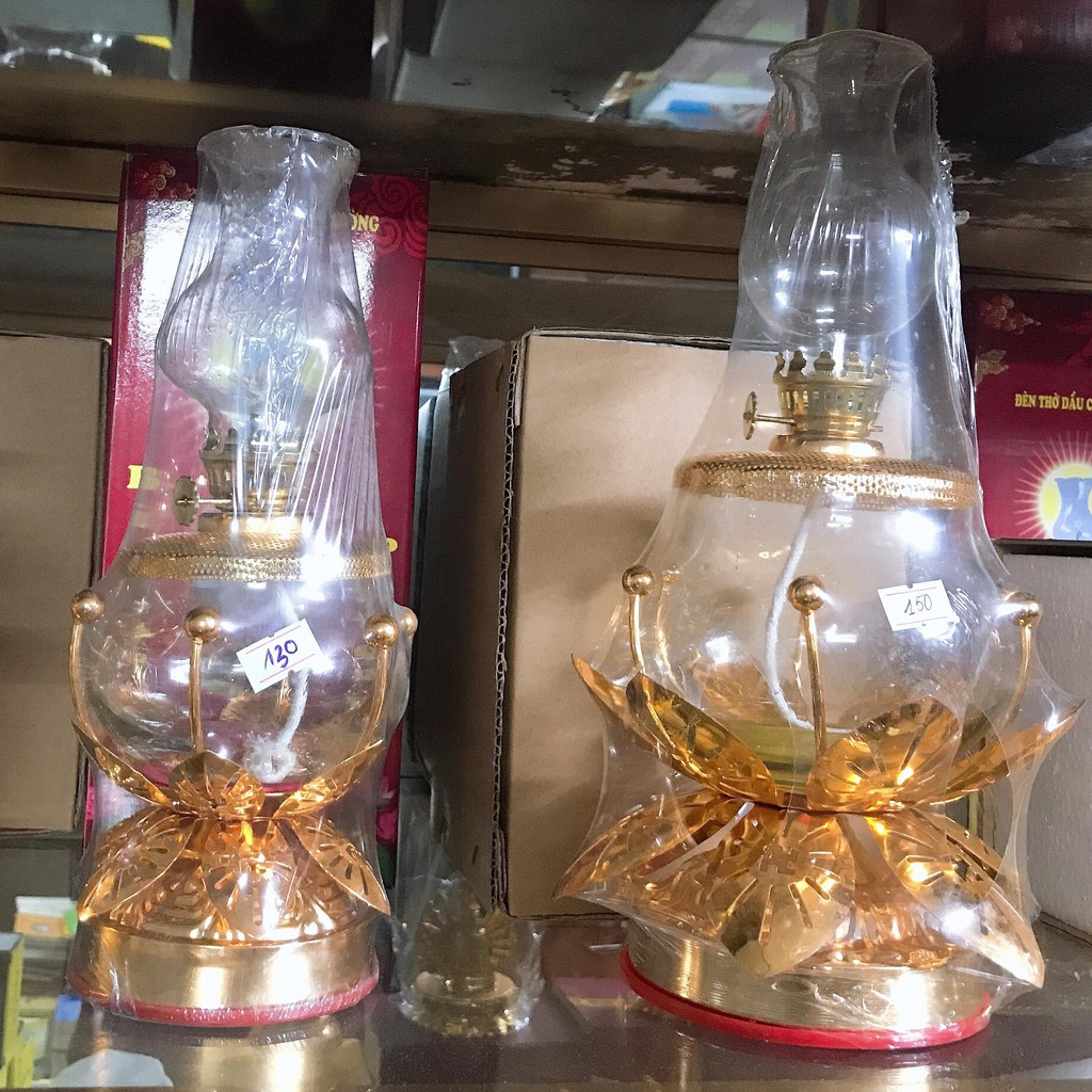 Đèn dầu lưu ly Cát Tường