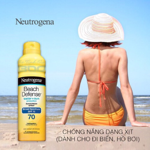 💕 Xịt chống nắng Neutrogena Beach Defense hoạt động ngoài trời SPF 70+/100+ [ROSIE] 💕