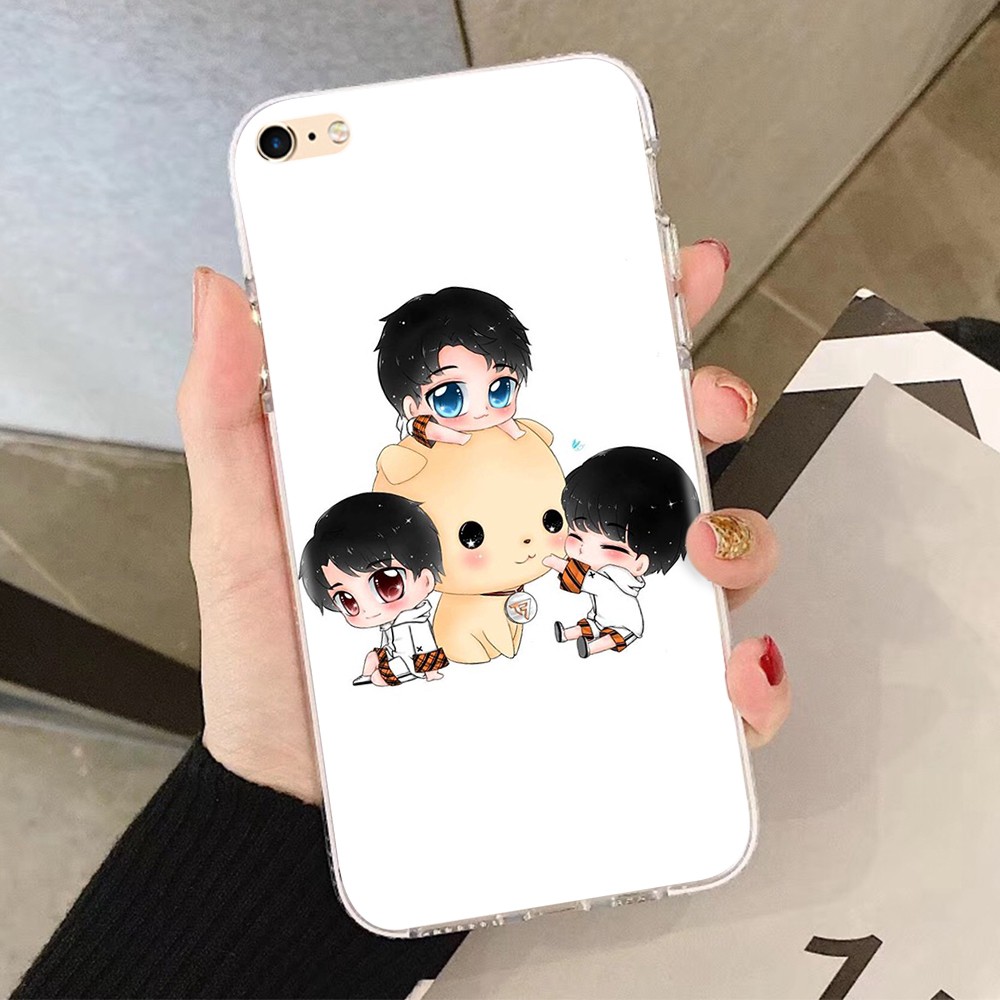 Ốp điện thoại dẻo trong họa tiết nhóm nhạc Trung Quốc TFBOYS cho iPhone 12 Mini 11 Pro XS Max X XR 274GT