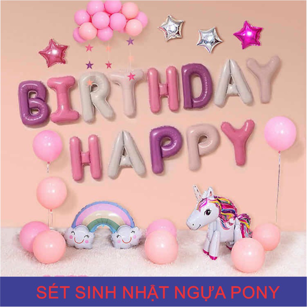 Sét trang trí sinh nhật cho bé nhiều mẫu - Tặng kèm bơm tay