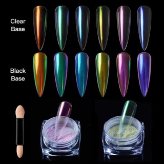 Bột tráng gương trong suốt làm móng tay chân