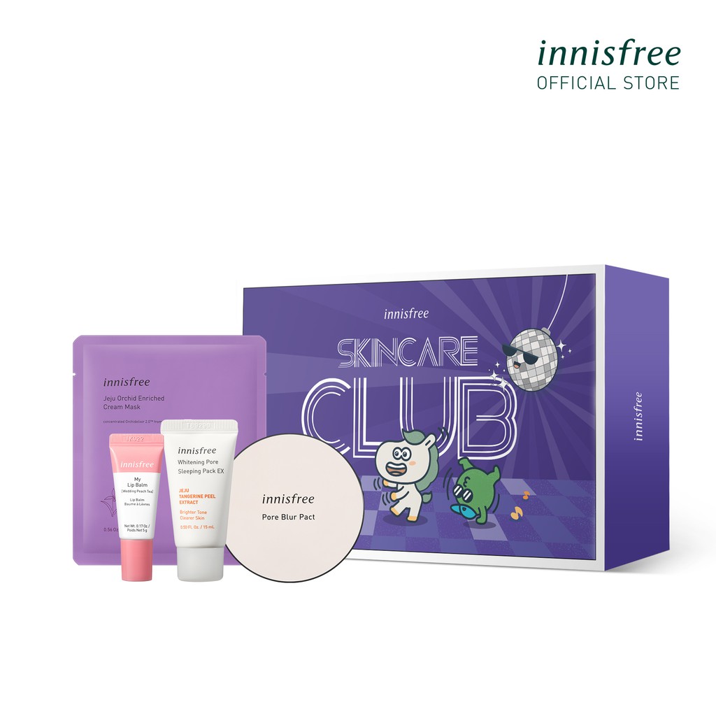 [Mã FMCGMALL - 8% đơn 250K] Bộ sản phẩm dưỡng da che phủ lỗ chân lông innisfree Pore Blur Pact Set