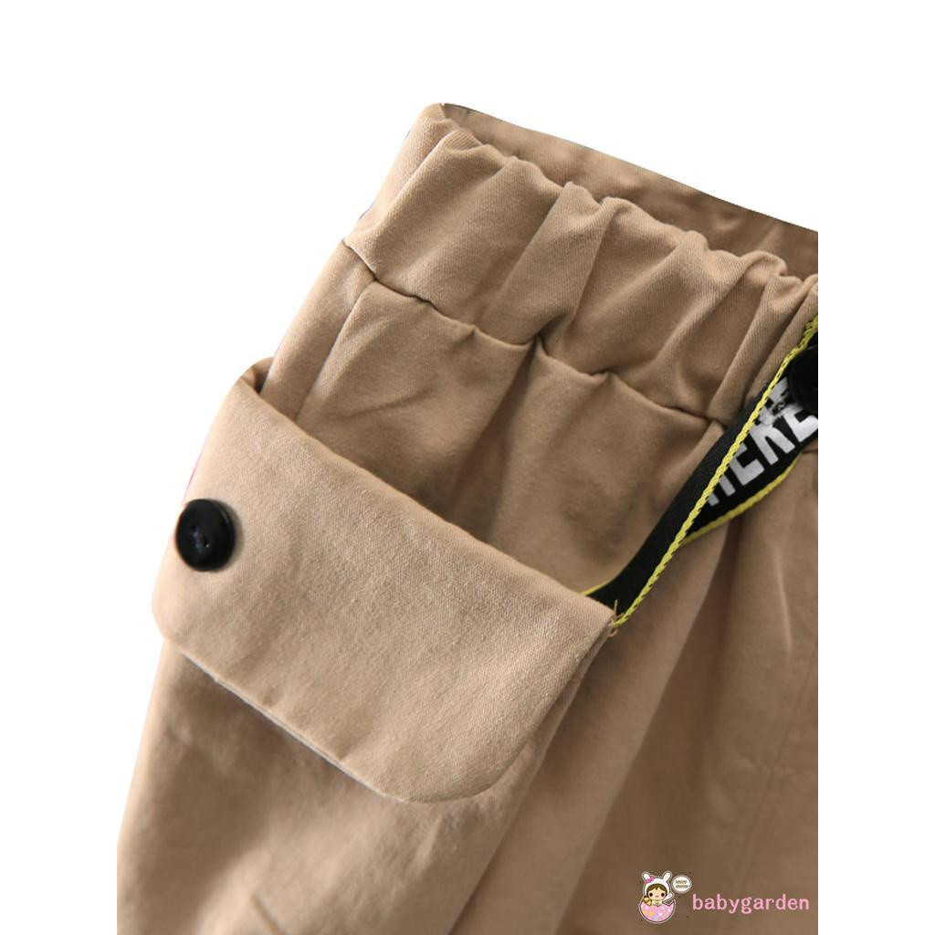 Áo Thun Polo Tay Ngắn In Hoạt Hình + Quần Short Cho Bé Trai