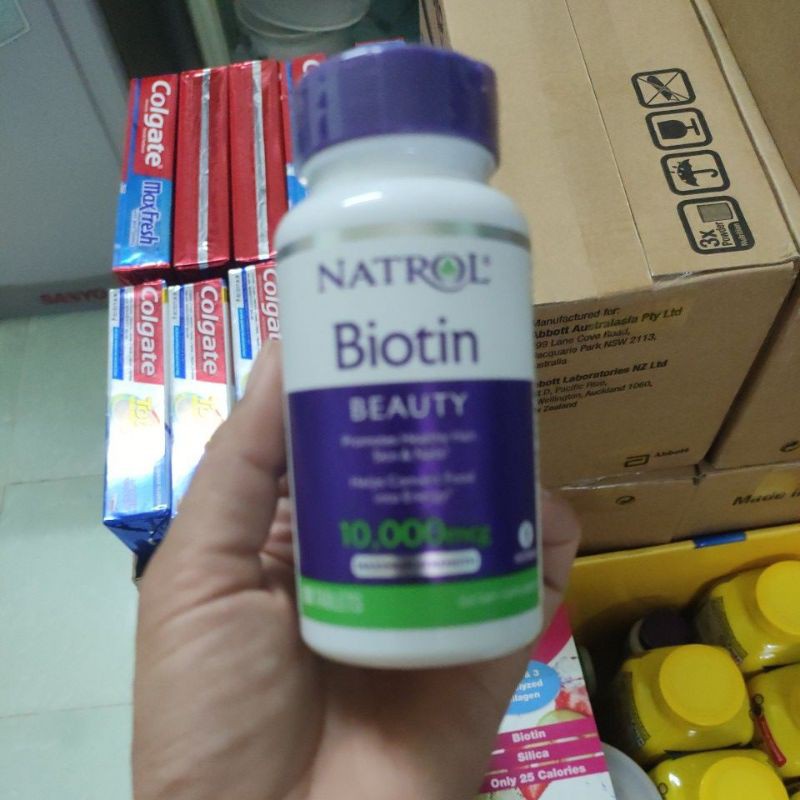 Viên Uống Hỗ Trợ Mọc Tóc Natrol Biotin 10000 Mcg 100 Viên Của Mỹ