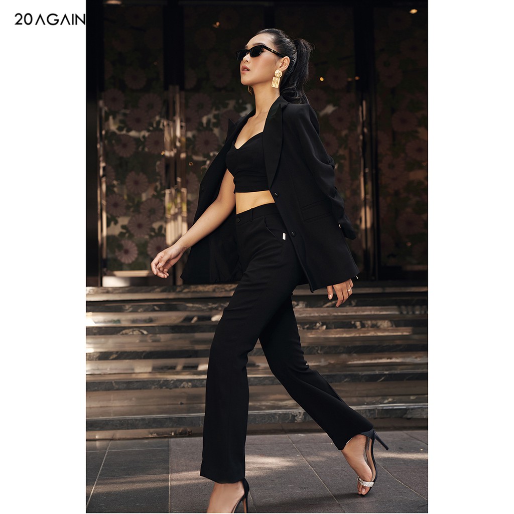 Áo vest nữ 92WEAR dài rút nhún tay VDA1215