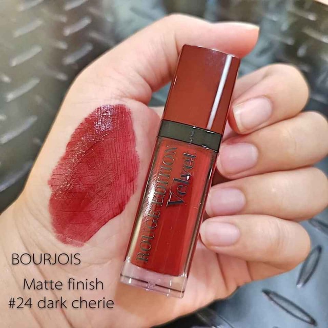 Son kem lì Bourjois velvet màu 24 Dark Chérie