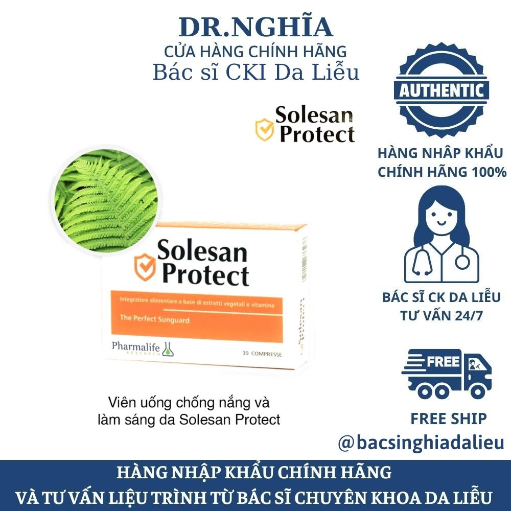 Viên Uống Chống Nắng và Làm Sáng Da Solesan Protect Pharmalife 30 viên BÁC SĨ NGHĨA