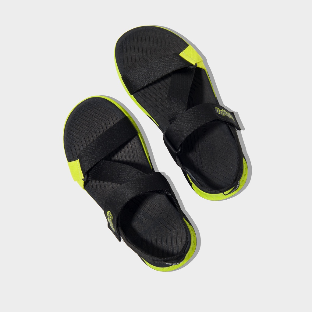 Giày Sandals Nam Nữ Shondo F7 Racing Đế Đen Phối Xanh Dạ F7R1040