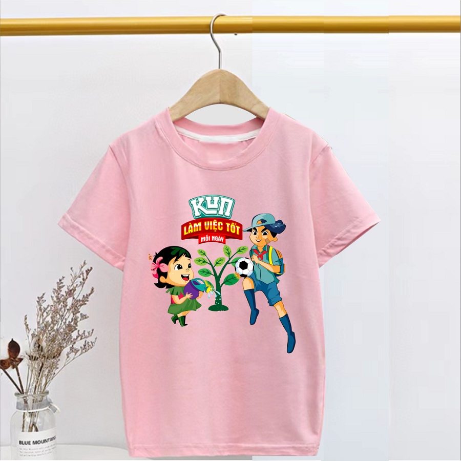 Áo phông cho bé in hình gia đình Kun nông dân siêu phàm bé cực thích