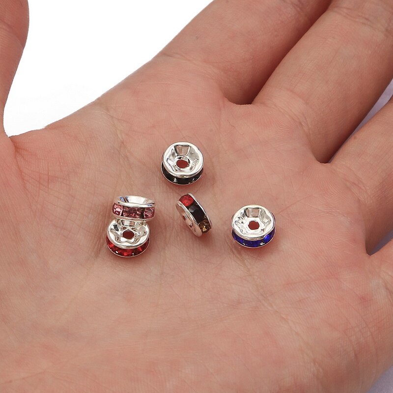 50 Hạt đá pha lê họa tiết không gian siêu tốc dùng làm phụ kiện trang sức thủ công 4 6 8 10mm