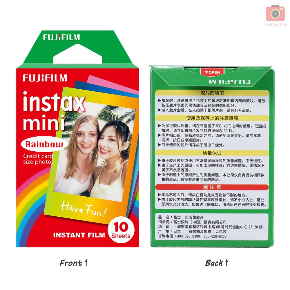 Bộ 10 Tấm Phim In Ảnh Fujifilm Instax Mini 7s / 8 / 25 / 90 / 9