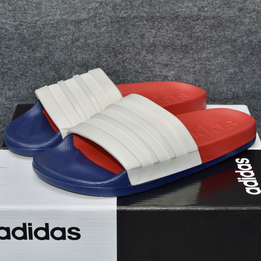 Dép đi mưa chính hãng Adidas Sample màu xanh đỏ trắng