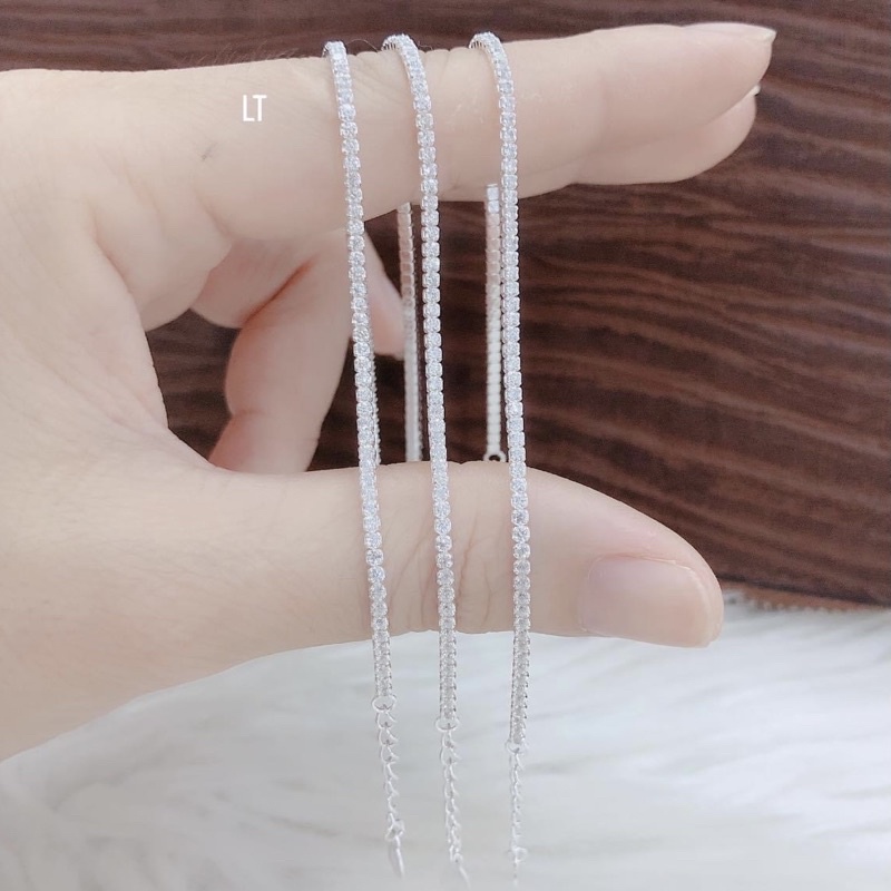 Lắc tay nữ Bạc S925 Ý đính đá sáng bóng , sang chảnh , hot - Vàng bạc Khải Khải