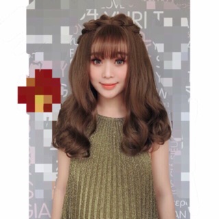 Tóc giả xoăn lửng tặng lược + lưới