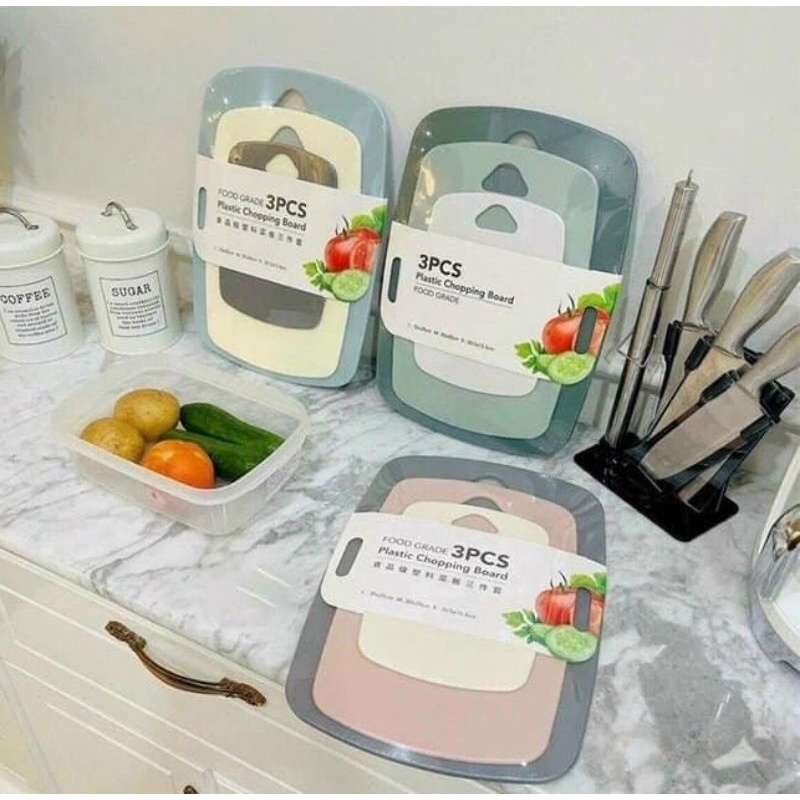 Combo 3 thớt kháng khuẩn, màu giao ngẫu nhiên