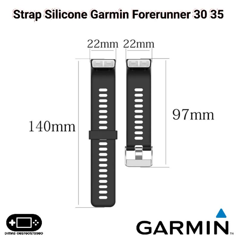 Dây đeo silicon cho đồng hồ thông minh Garmin Forerunner 30 35