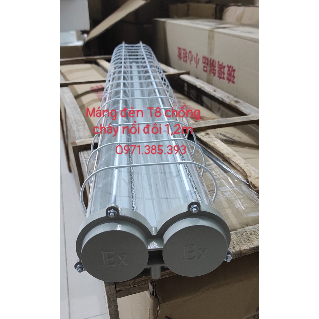 Đèn chống cháy nổ đôi 2x1.2m- Máng đèn chống cháy nổi 2 bóng 1,2m